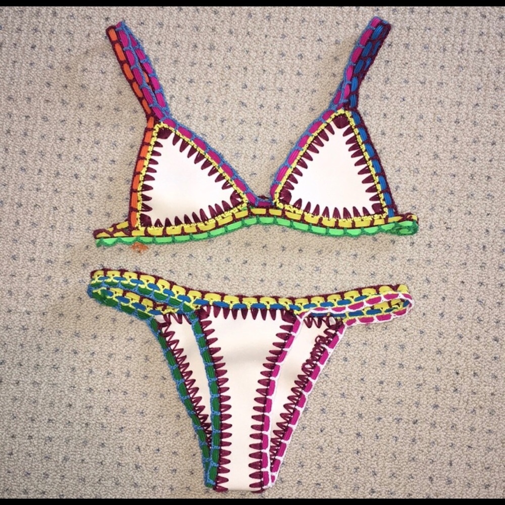 KIINI lookalike white crochet bikini